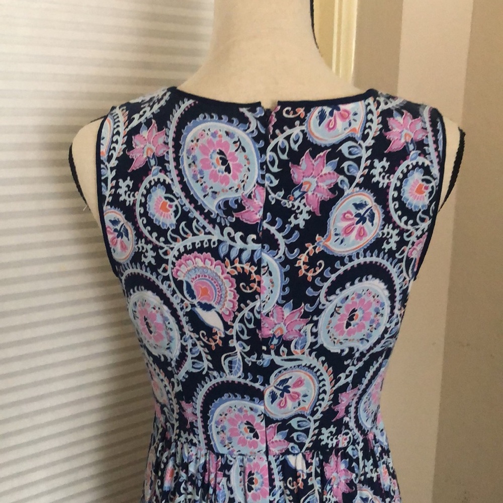 Talbots sleeveless Woman size 2 multicolor maxi dress, good condition - Picture 4 of 5